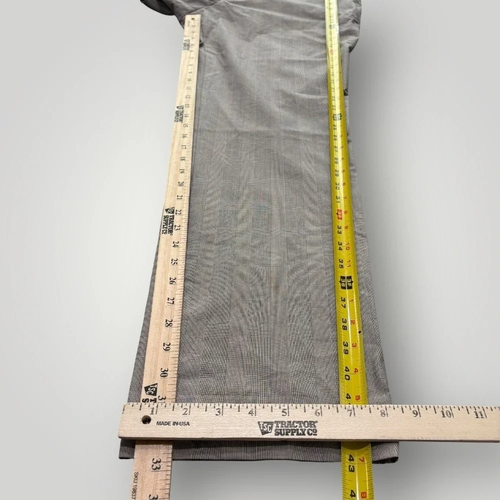 Banana‎ Republic Pants Mens 34x34 Gray Plaid Non-Iron Slim Fit Chino Straight